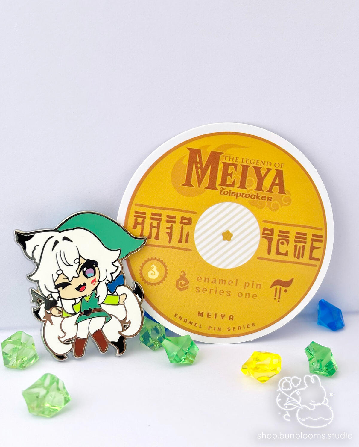 Original pin sketch by goldybelle and srinitybeast. Designed and vectorized by enpalette. Featured creator is Meiya.