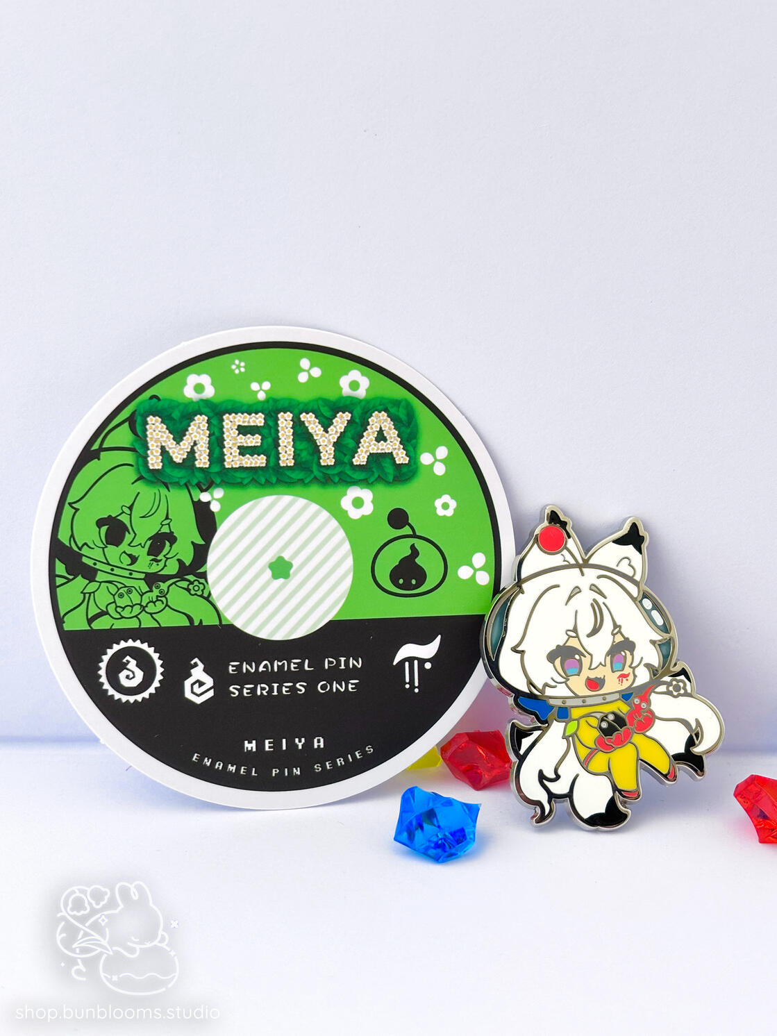 Original pin sketch by goldybelle and srinitybeast. Designed and vectorized by enpalette. Featured creator is Meiya.